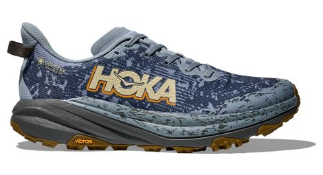 hoka speedgoat 6 gtx trail running shoes blue gray men s