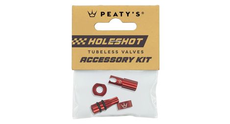 Bouchons de Valves Tubeless Peaty's V2 Holeshot Fast Flow Rouge