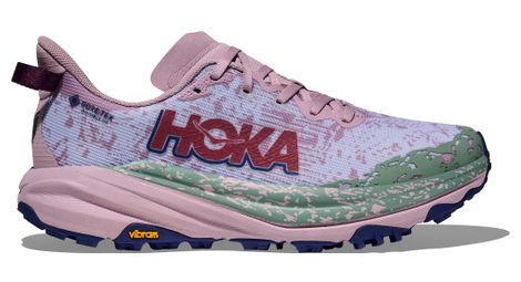 Zapatillas Trail Hoka Speedgoat 6 GTX Azul/Rosa/Verde Mujer