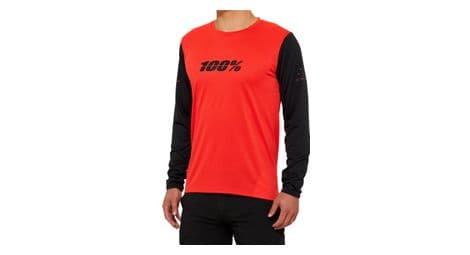 Maillot manches longues 100% ridecamp rouge / noir