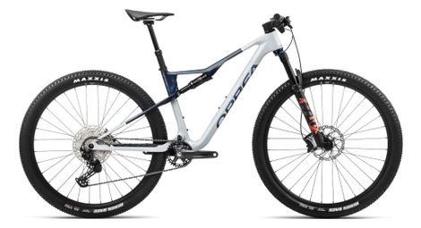 Orbea oiz m30 volledig geveerde mtb shimano deore/slx 12s 29'' zilver grijs blauw carbon blik 2024