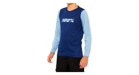 Maillot de manga larga ridecamp azul 100% niño