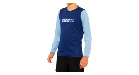 Langarmtrikot 100% kinder ridecamp blau