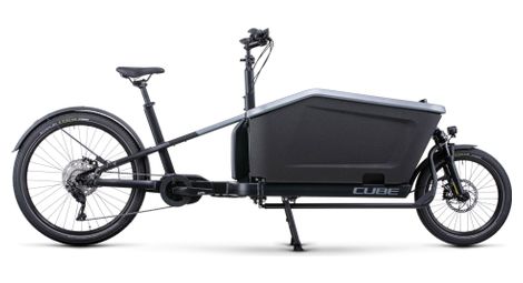 Cube cargo sport dual hybrid 1000 electric cargo bike shimano deore 10s 1000 wh 20/27.5'' flash grey black 2023