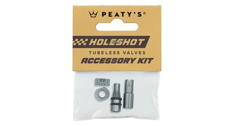 Bouchons de Valves Tubeless Peaty's V2 Holeshot Fast Flow Argent
