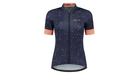 Maillot manches courtes velo rogelli terrazzo - femme - violet/corail