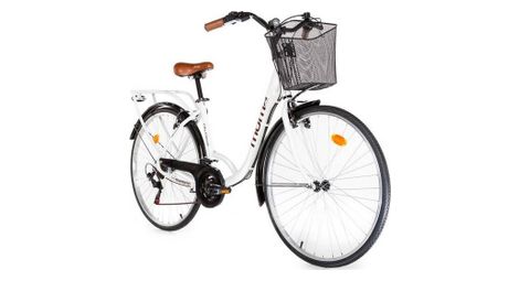 Vélo de ville moma bikes city classic 28 shimano 18v blanc