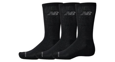 Chaussettes hautes (3 paires) new balance performance basic crew noir