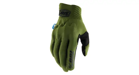 Gants longs 100% cognito smart shock army vert