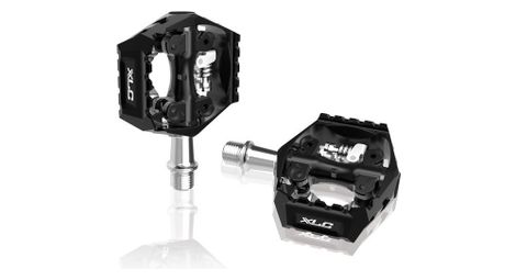 Paire de pedales vtt semi automatiques xlc pd s14 noir