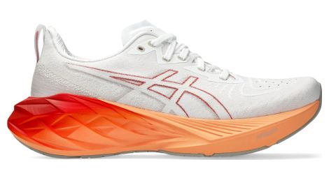 Asics novablast 4 scarpe da corsa bianco/arancione uomo