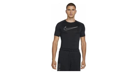 Nike pro dri-fit korte mouw compressieshirt zwart