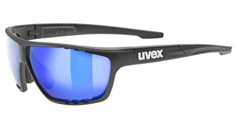 Uvex sportstyle 706 mat zwart - blauwe spiegel