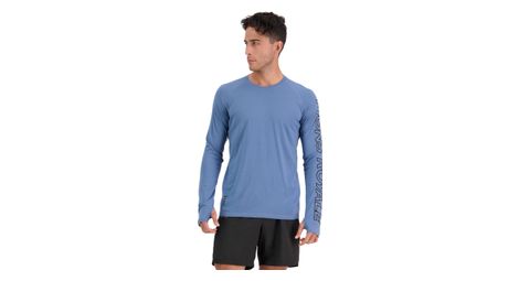 Mons royale temple merinos blue long sleeve baselayer s