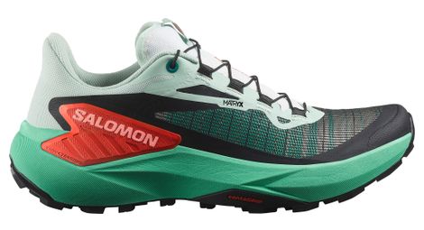 Zapatillas de trail para mujer salomon genesis verde/rojo