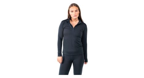 Maillot de corps femme devold breeze merino 150 1 4 zip noir
