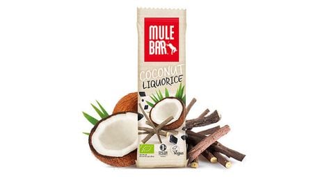 Mulebar organic & vegan liquorice / coconut energy bar 40g