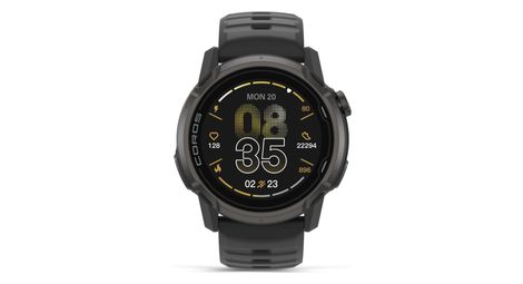 coros apex 4 46mm gps watch with black silicone bracelet