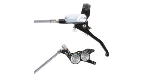 Frein avant hope tech4 v4 noir argent durite tresse