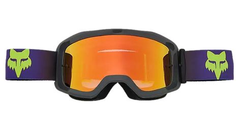 Masque fox lentille a reflexion main flore bleu marine