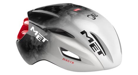 Met manta mips team uae emirates xrg 2025 casco da strada bianco/nero