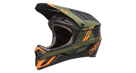 Casco integral de BTT O'neal Backflip Strike negro/naranja/verde