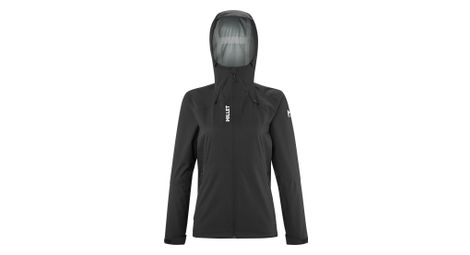 Giacca impermeabile da donna millet fitz roy black