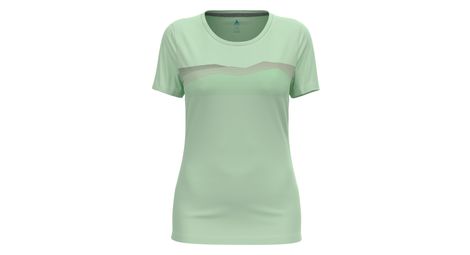 camiseta tecnica de mujer odlo f dry ridgeline verde claro