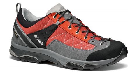 Chaussures de randonnee asolo pipe gv gore tex rouge gris femme