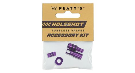 Bouchons de Valves Tubeless Peaty's V2 Holeshot Fast Flow Violet