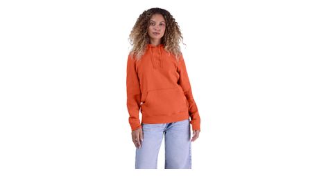 Sweat à capuche femme fox head pullover corail