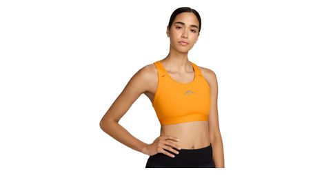 Nike trail swoosh on-the-run bra orange