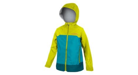 Veste enfant endura mt500 jr waterproof vert/bleu