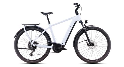 Cube kathmandu hybrid one 800 bicicletta ibrida elettrica shimano cues 10s 800 wh 700 mm polar white blue 2025