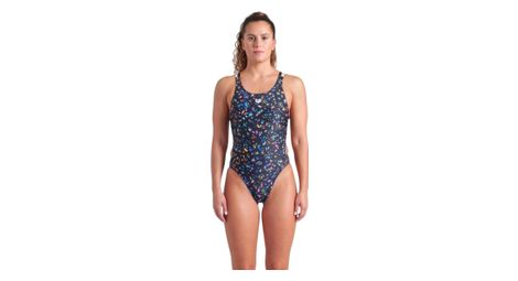 Maillot de bain arena confetti noir/multicolore femme