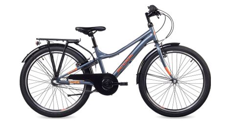 S’COOL troX, vélo enfant, 3 vitesses, Gris foncé/Orange