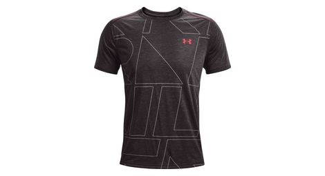 Maillot manches courtes under armour run trail gris homme