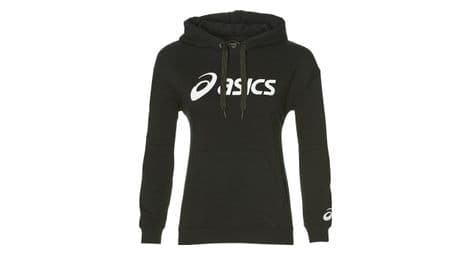 Asics women's big logo hoodie black