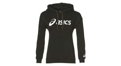 Sweat à capuche femme asics big logo noir 