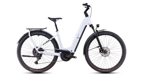 Cube kathmandu hybrid one 800 easy entry bicicletta ibrida elettrica shimano cues 10s 800 wh 700 mm polar white blue 2025