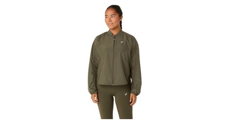 asics nagino run adjustable jacket for women khaki