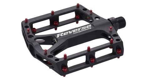 Reverse paire de pedales blackone noir rouge