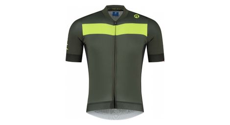 Maillot Manches Courtes Velo Rogelli Prime - Homme - Vert/Fluor