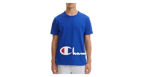 Tee shirt bleu homme champion large logo manuscrit