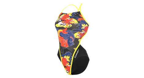 michael phelps koi open back women s 1 piece swimsuit black