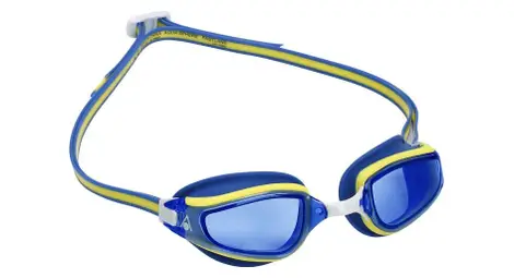 Aquasphere fastlane schwimmbrille blau gelb - blaue gläser