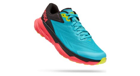 Chaussures Trail Running Hoka Zinal Bleu Noir Rose