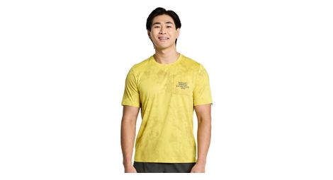 Maillot de manga corta saucony explorer amarillo