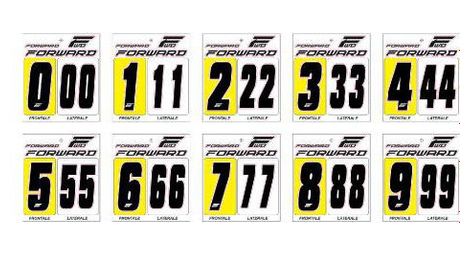 Numero pour plaque forward noir