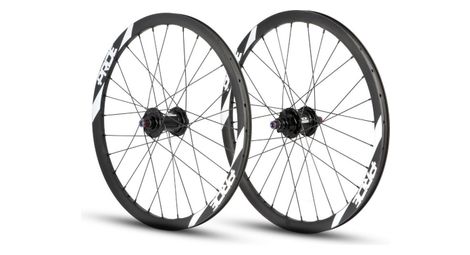 Paire de Roues Carbone Expert Pride Wave Mat White Fusion 10/10mm Noir